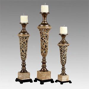 Set Of Three Bonita Candleholders