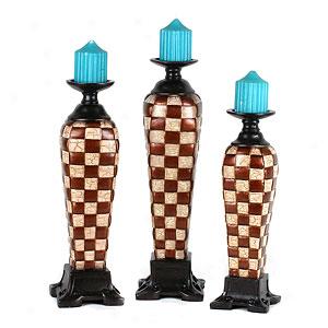 Set Of Three Palermo Candle Holders