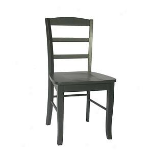 Set Of Two Black Ladderback Chairs