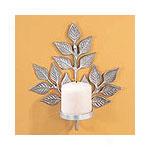 Set Of Two Leaf Design Wall Sconces