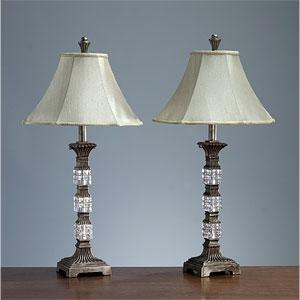 Prescribe Of Pair Silver Finish Table Lamps