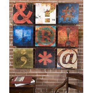 Shift Keys Set Of 9 Outdoor Canvas Prints