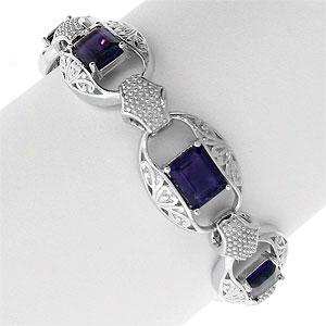 Soft and clear  13.50 Cttw. Amethyst Bracelet