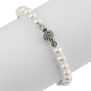 Silver Jewel Bali Bracelet