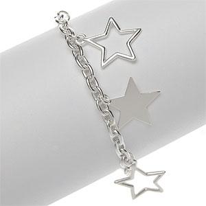 Silver Star Charm Bracelet