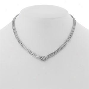 Silver Triple Strand Necklace