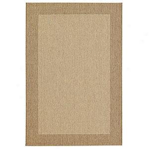 Simple Border Brown Indoor/outdoor Rug