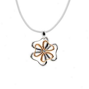 Skagen Stainless Stee1 Crystal Flower Necklace