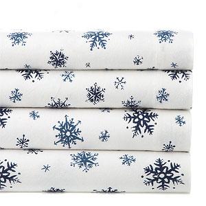 Snowflake Flannel Sheet Set