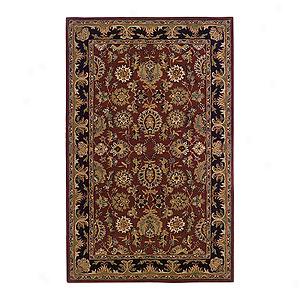 Southern Living Rust Brown Hand Tufted Wool Rug