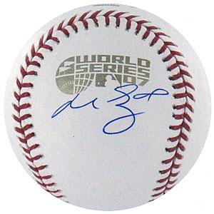 Steiner M Ramirez '07 World Series Signed Baseball