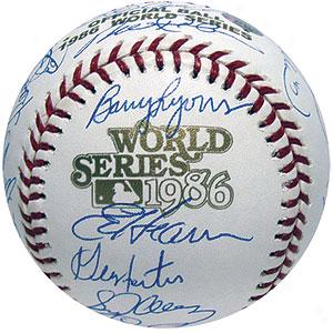 Steiner Ny Mets '86 Signed World Series Baseball