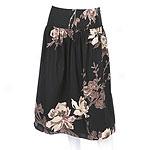 Stella Forest Black Cotton Floral Skirt