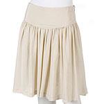 Stephanie Beare Khaki Silk Ruched Skirt