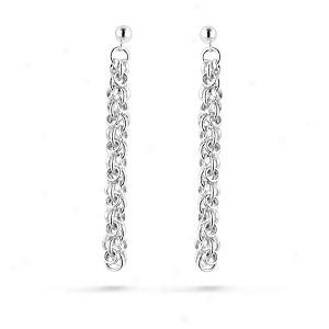 Sterling Silver A ~ time Body of lawyers Mesh Earring