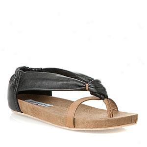 Steve Madden Ascend Black Leather Sandal