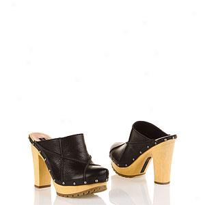 Steven By Steve Madden Bresi Black Leather Mule