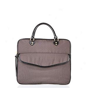 Steven By Steve Madden Chocolate Nylon Laptop Case