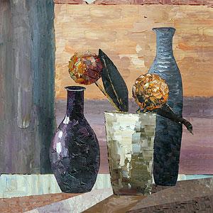 Still Life Vaaes Ii Hand-painted Canvas Art