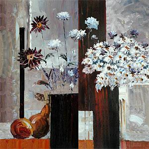 Still Life: White Flowers Hand-painted Canvas Art