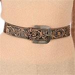 Streets Ahead Scroll Tooled Leather Belt