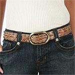 Streets Ahead Studded Brown Leather Belt