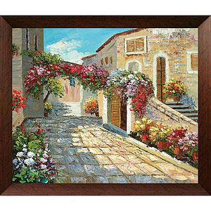 Sunny Afternoon Hand-painted Framed Canvas Art