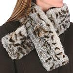 Surell Accessories Spotted Fur Scarf