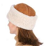 Surell Suede & Shearling Cuff Hat