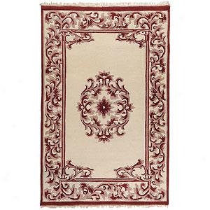 Surya Bengal Burgundy Hand-knotted Wool Rug