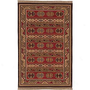 Surya Jewel Tone Brown Hand Woven Wool Rug