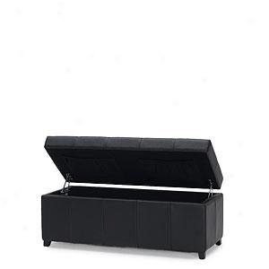 Surya Rebecca Bonded Leather Storage Bench