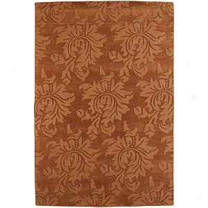 Surya Rust Hand-crafted Wool Rug