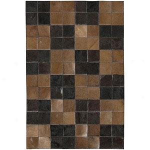 Surya Trail Brown Handcrafted Leather Rug