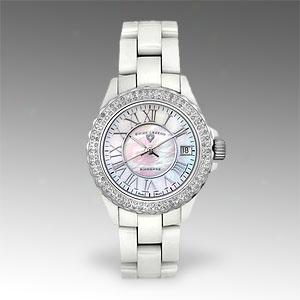Swiss Legend Womens Karamica White Diamond Watch