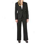 Tahari Arthur S. Levine Petite Charcoal Pantsuit