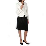 Tahari Byy Asl Petite 3pc Ivory Skirt Suit