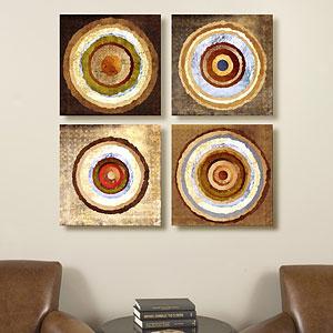 Target Study Set Of 4 16in Square Canvas Prints