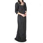 Teri Jon 2pc Black Silk & Wool Blend Gown