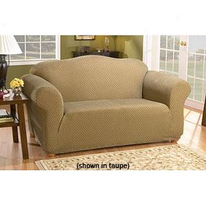 Textured Stretch Taupe Slipcover