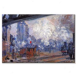 The Gare Saint-lazare Canvas Print By Monet