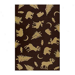 The Rug Market Bears Silhouette Cream Wool Rug