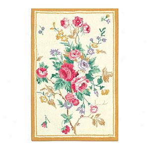 The Rug Market Forever Roses Cream Cotton Rug