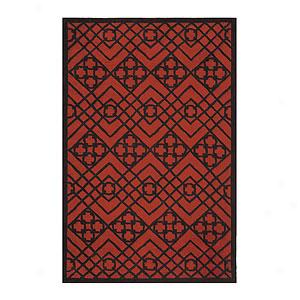 The Rug Market Locking Rintss Red Hand Tufted Rug