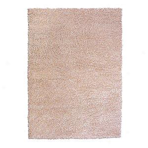 The Rug Vend Pearl Tan & White Shag Wool Rug