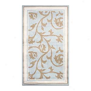 The Rug Market Poo With Border Blue Cotton Rug
