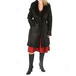 Todd Smith Faux Suede And Fur Coat With Studs