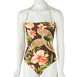 Tommy Bahama Brown Floral Swimsuit