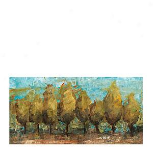 Tree Line Set Of 2 Wrapped Canvas Prints