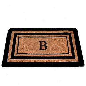 Triple Black Border Mongrammed B Doormat